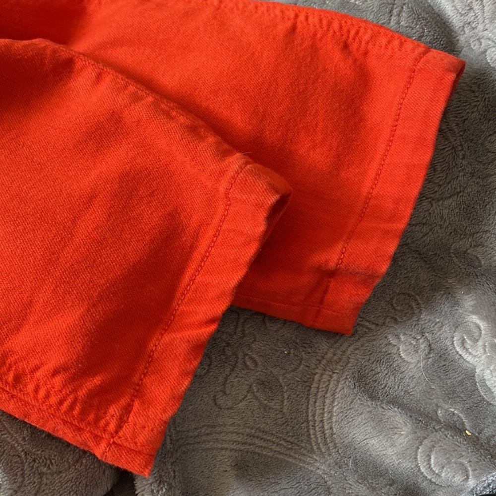 rag & bone skinny jean, 28 - red orange, silver grommet,  made in USA - Picture 11 of 11